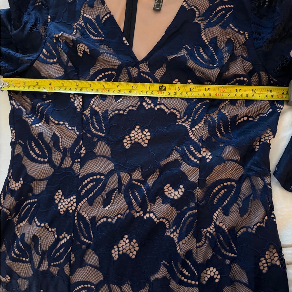 Adrianna Papell Navy Blue Lace Dress - Picture 13 of 13